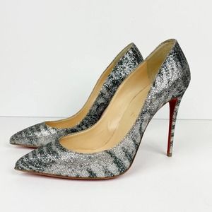 Christian Louboutin Pigalle Follies 100 Glitter Heels